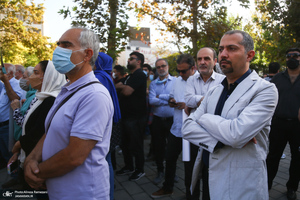 مراسم تشییع پیکر هوشنگ ابتهاج در تهران