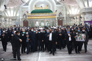 مراسم تشییع و خاکسپاری آیت الله جلالی خمینی(ره) در حرم امام خمینی(س)