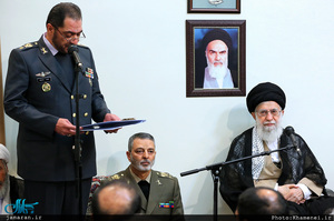 دیدار فرماندهان قرارگاه پدافند هوایی خاتم‌الانبیاء(ص) ارتش با رهبر معظم انقلاب
