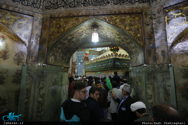 حال و هوای شب میلاد حضرت مهدی(عج) در حرم حضرت معصومه(س)