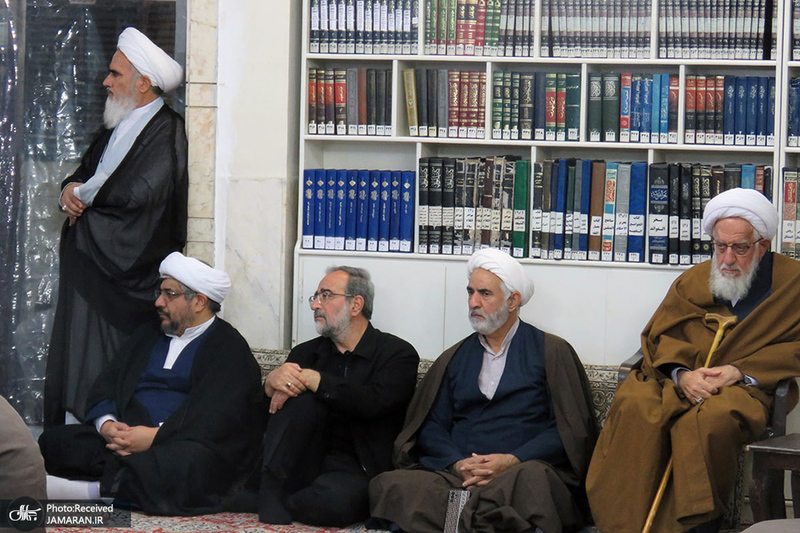 مراسم عزاداری شهادت حضرت فاطمه زهرا (س) در دفتر آیت الله العظمی صانعی  (ره)