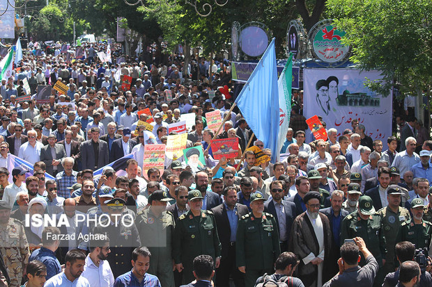 مسیرهای ۷ گانه‌ی راهپیمایی روز جهانی قدس در تبریز