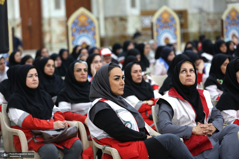دیدار امدادگران هلال احمر با سید حسن خمینی