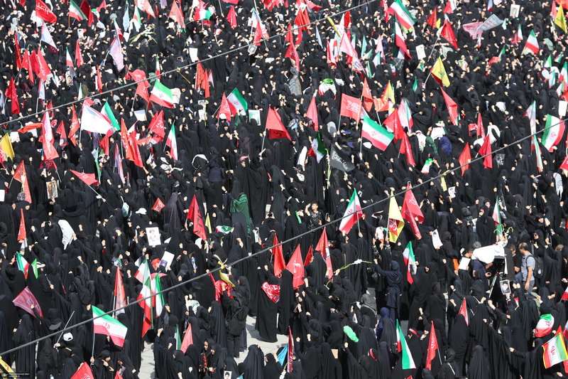 مراسم وداع رهبر شهید در مصلی امام خمینی