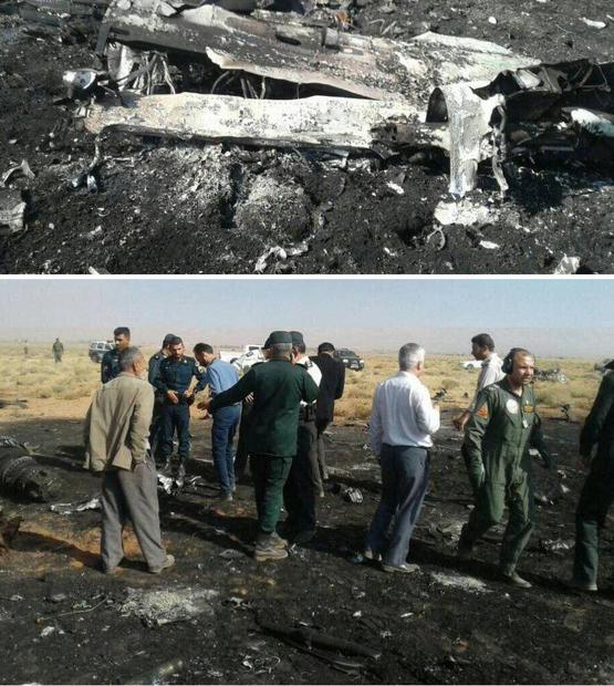 سقوط هواپیمای نظامی در منطقه سروستان فارس