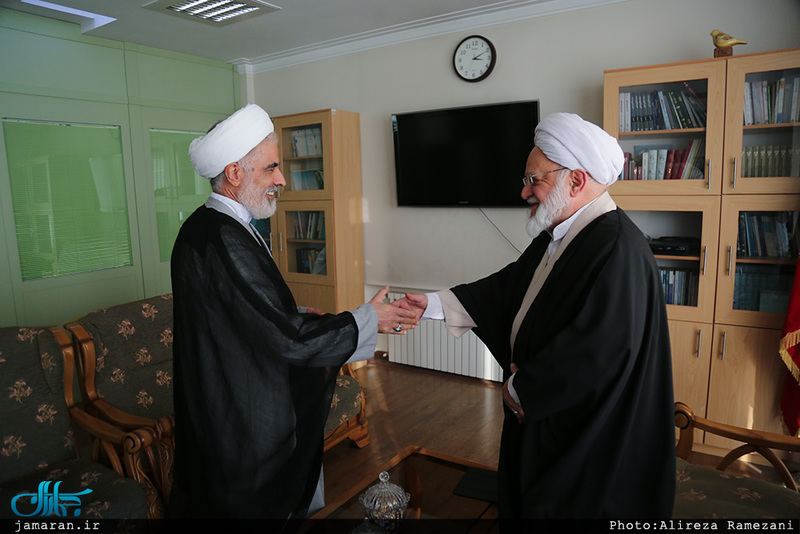 حضور حجج اسلام و المسلمین انصاری و مصباحی مقدم در جماران