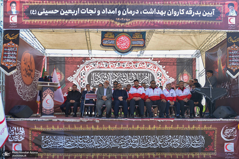 بدرقه 22 هزار امدادگر هلال احمر از جوار حرم امام خمینی (س)