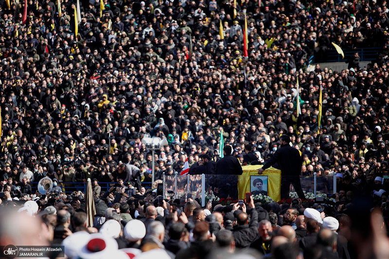 تصاویر اختصاصی جماران از مراسم تشییع شهیدان سید حسن نصرالله و سید هاشم صفی الدین -1
