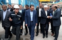 معاون اول رئیس جمهور در آئین افتتاح بزرگترین خط تولید تیرآهن در شرق کشور (3)