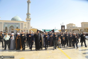 دسته عزاداری خادمین حرم حضرت معصومه (س) در روز شهادت امام رضا (ع)