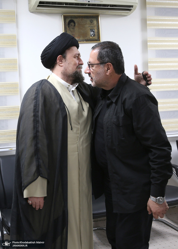 دیداری رئیس امداد و نجات حزب الله لبنان با سید حسن خمینی