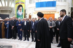 مراسم تجدیدمیثاق وزیر و معاونان وزارت امور خارجه با آرمان‌های امام خمینی