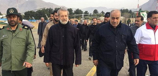 لاریجانی وارد کرمانشاه شد