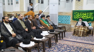 عمامه گذاری طلاب توسط مراجع عظام تقلید در روز میلاد امام علی (ع)‎