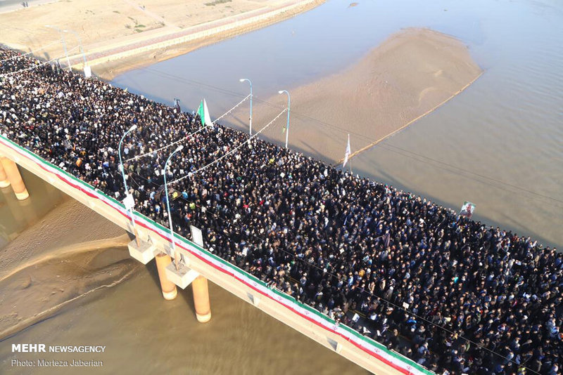 تشییع باشکوه پیکر مطهر شهید حاج قاسم سلیمانی در اهواز