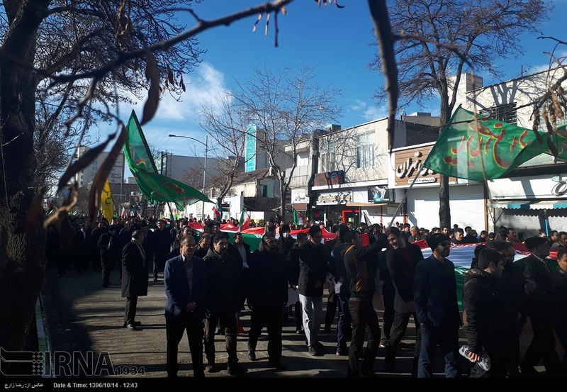 تجمع و راهپیمایی مردمی در اعتراض به آشوب های اخیر در استان