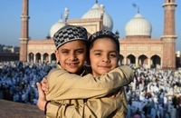 نماز عید فطر در مسجد تاریخی جامیا در دهلی نو هند (6)