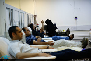 اهدای خون در شب احیاء بیست و سوم ماه مبارک رمضان