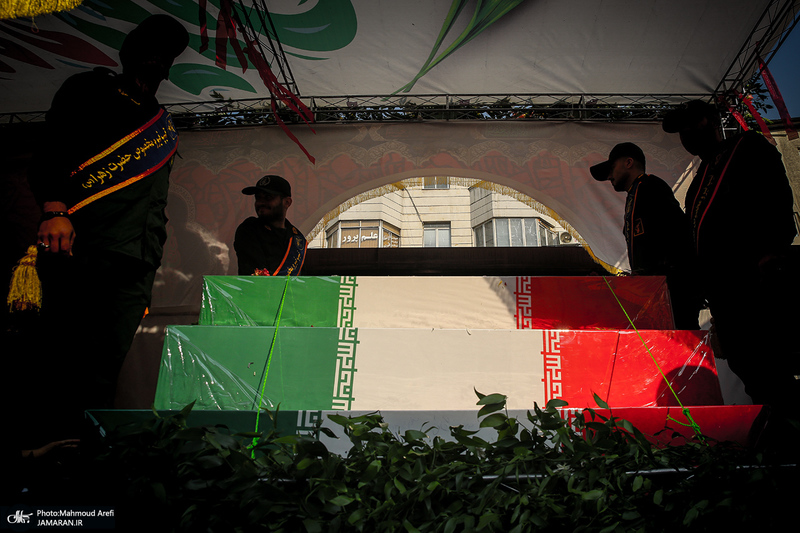 مراسم تشییع پیکرهای مطهر 100 شهید گمنام در تهران-4