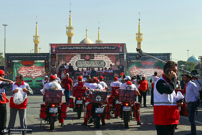 بدرقه 22 هزار امدادگر هلال احمر از جوار حرم امام خمینی (س)