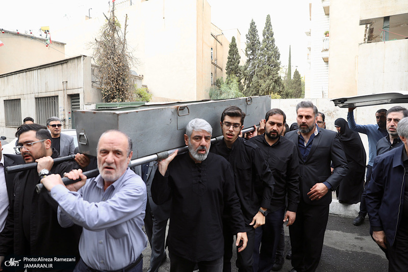 مراسم تشييع مادر غلامعلی حداد عادل