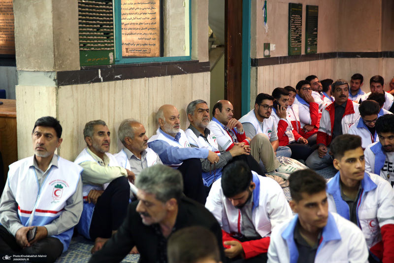 تجدیدمیثاق اعضای سازمان جوانان جمعیت هلال احمر با آرمان‌های امام خمینی(س)؛