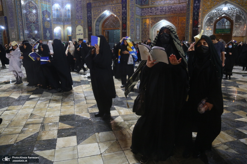 مراسم احیای شب بیست و یکم ماه رمضان در حرم مطهر امام رضا (ع)