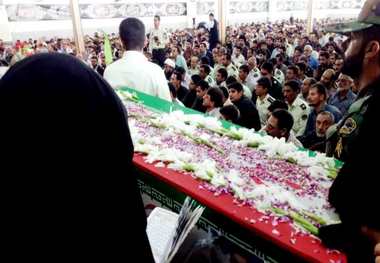 پیکر مطهر مامور انتظامی در جیرفت تشییع شد