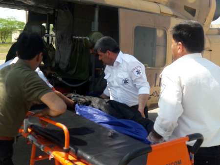 امداد رسانی به بیمار بدحال در لالی با اورژانس هوایی
