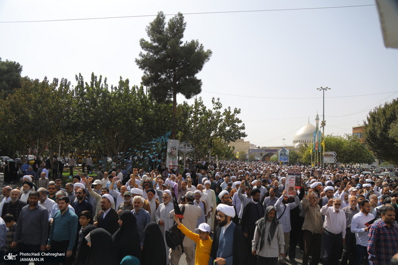 راهپیمایی مردم قم در محکومیت جنایات رژیم صهیونیستی