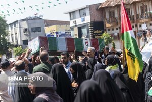 تشییع پیکر مطهر خانواده شهید حمله تروریستی رژیم صهیونیستی در ساری