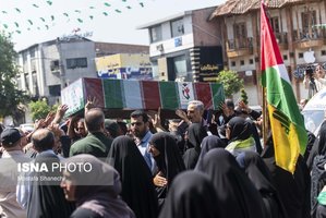تشییع پیکر مطهر خانواده شهید حمله تروریستی رژیم صهیونیستی در ساری
