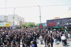 دسته عزاداری روز شهادت امام صادق (ع) با حضور آیت الله العظمی وحید خراسانی