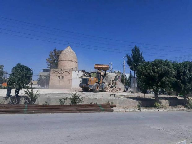 تخریب بنای تاریخی امامزاده ولی ضیاء‌آباد کذب است