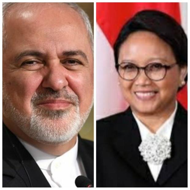 گفت‌و‌گوی تلفنی وزرای امور خارجه ایران و اندونزی در خصوص کرونا و تحریم‌ها