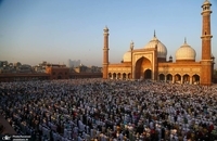 نماز عید فطر در مسجد تاریخی جامیا در دهلی نو هند (2)