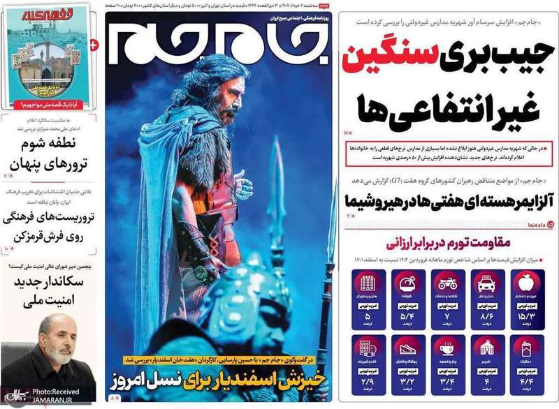 گزیده روزنامه های 2 خرداد 1402