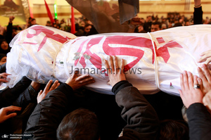 مراسم تشییع شهدای حزب الله در بیروت