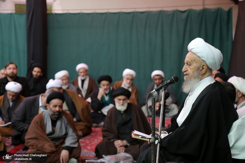 عزاداری در بیوت مراجع عظام تقلید و علما در سالروز شهادت حضرت فاطمه(س)