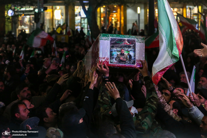مراسم وداع و تشییع پیکر مطهر فرمانده یگان ویژه فاتحین  سردار سرتیپ پاسدار شهید محمد علی فتحعلی زاده و‌ هم رزمانش