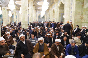 مراسم ترحیم و بزرگداشت آیت الله سید محمدعلی شیرازی در مسجد اعظم قم