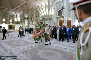 تجدید میثاق امام جمعه و استاندار قزوین با آرمان های حضرت امام(س)