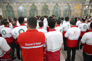 تجدید میثاق رییس و امدادگران جمعیت هلال احمر با ارمان های امام راحل