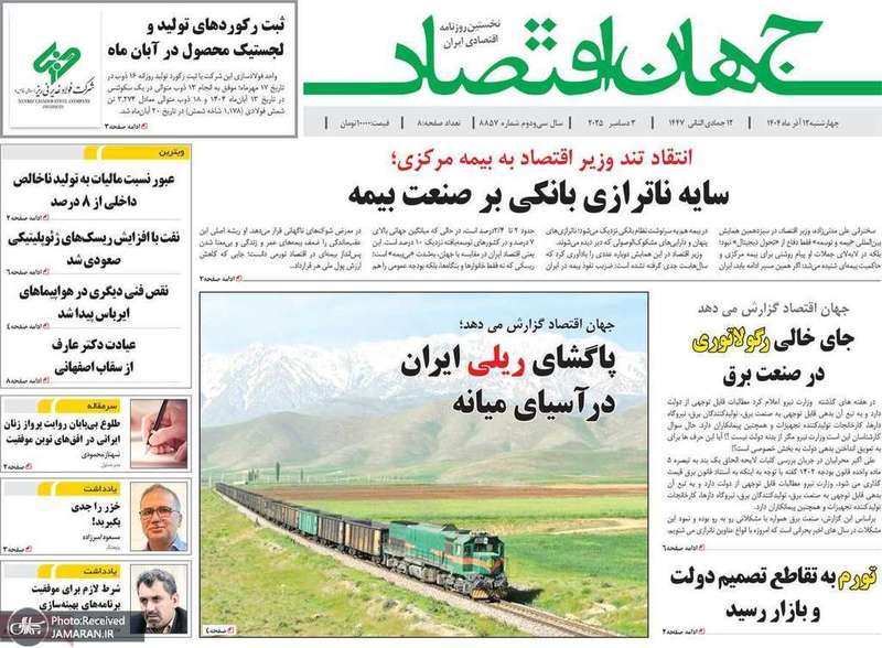 گزيده روزنامه هاى 12 آذر 1404