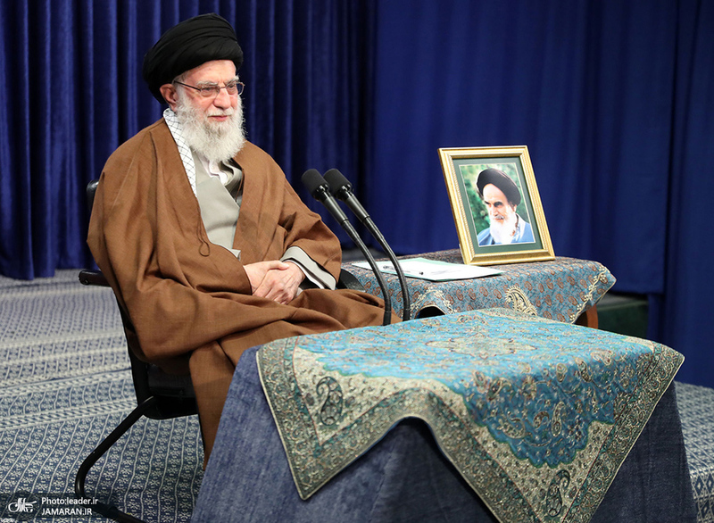 ارتباط تصویری رهبر معظم انقلاب با هفت مجموعه تولیدی