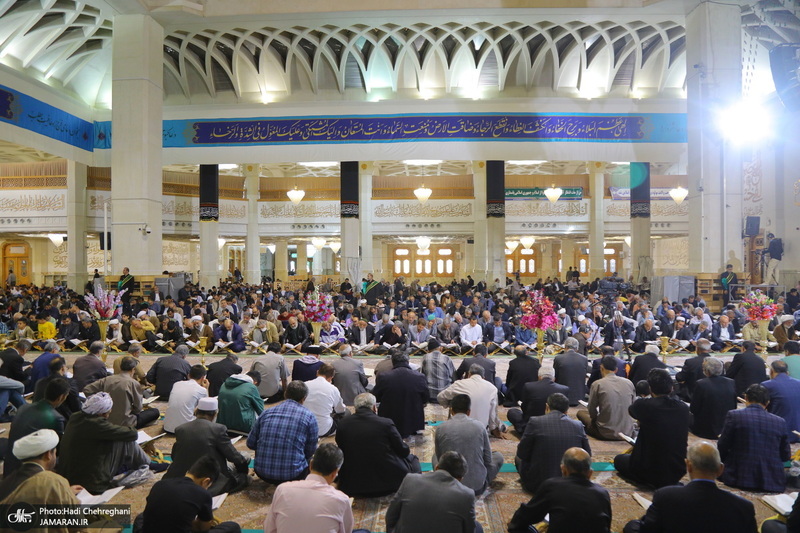 آیین ترتیل خوانی قرآن کریم در حرم حضرت معصومه (س)‎‎