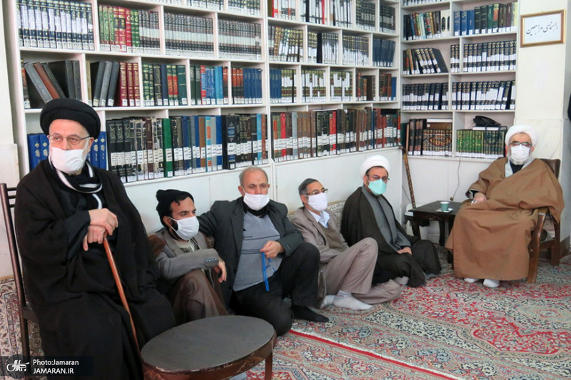 مراسم عزاداری شهادت حضرت فاطمه (س) در دفتر آیت الله العظمی صانعی (ره)