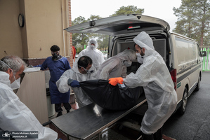 تغسیل با آب متوفیان مبتلا به کرونا در بهشت زهرا(س) تهران