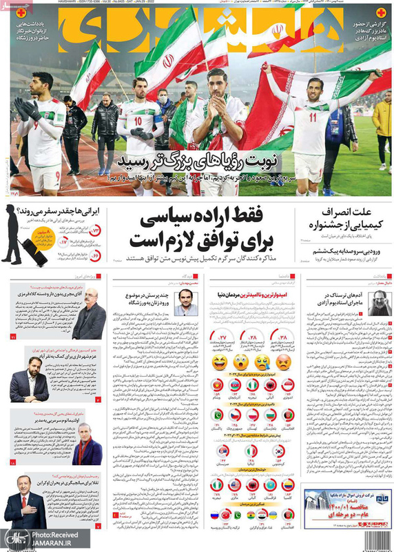 گزیده روزنامه های 9 بهمن 1400