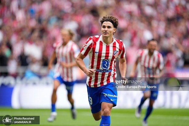 عکس و ویدیو| شلیک جذاب آلوارس به طاق دروازه کورتوا و رئال مادرید